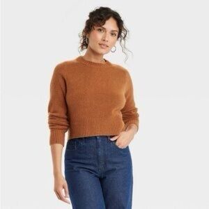 Universal Thread Women's Brown Crew Neck Sweater